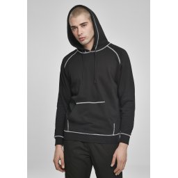 Contrasting Stitching Hoody Black
