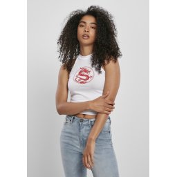 Women's turtleneck with a short top in white
