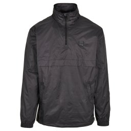 Stand Up Collar Pull Over Jacket Black