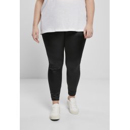Women's shiny leggings with high waist black