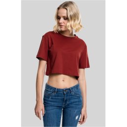 Women's short oversized rust t-shirt