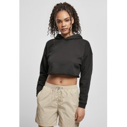 Women's Oversized Cropped Hoody Black