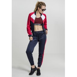 Women's Short Raglan Track Jacket Navy/Fiery Red/White