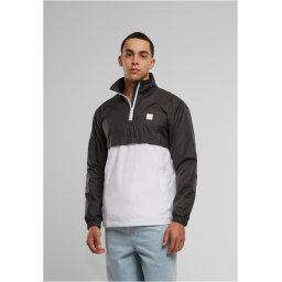Stand Up Collar Pull Over Jacket blk/wht