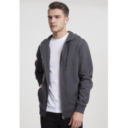 Basic Zipper Hoody Charcoal