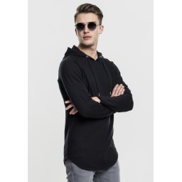 Long Color Terry Hoody Black