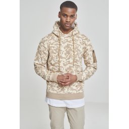 Sweat Camo Bomber Hoody Beige Camouflage