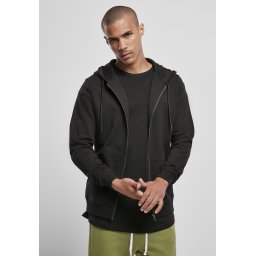 Basic Terry Zip Hoody Black