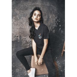 Women's T-shirt Exhale navy blue