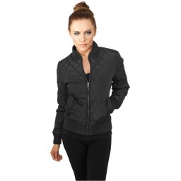 Women's nylon jacket Diamond Quilt black