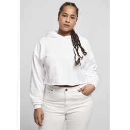 Women's Oversized Cropped Hoody White