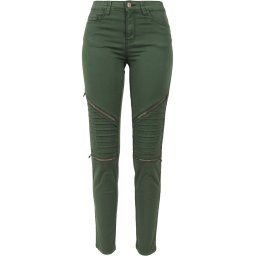 Women's stretch biker trousers - olive