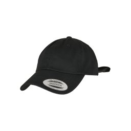 Satin Bow Dad Cap Black