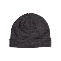 Short cuff knitted hat h.Charcoal