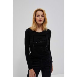 Marisse Blouse With Inscription Z-Ts-3649 Black