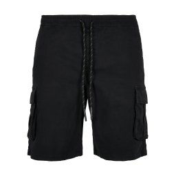 Drawstring cargo shorts black