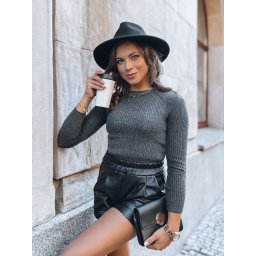 Дамски пуловер AURINA тъмно сив Dstreet