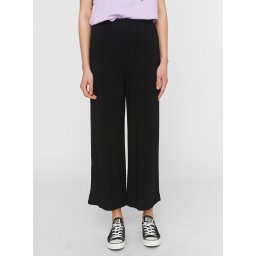 Black women's cropped wide trousers Noisy May Fiona - Women's