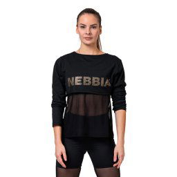 Women's T-shirt Nebbia Intense Mesh T-shirt 805 black L