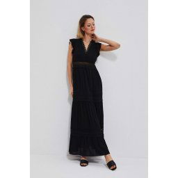 Marisse Smooth Viscose Dress L-Su-3760 Black