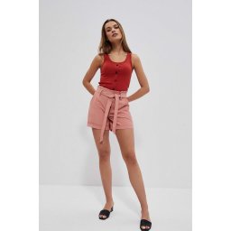 Marisse Plain Shorts With Ties L-Sh-3723 Terra Cotta