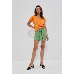 Marisse Plain Shorts With Ties L-Sh-3723 Palm