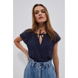 Marisse Women's Shirt L-Ko-3761 Navy