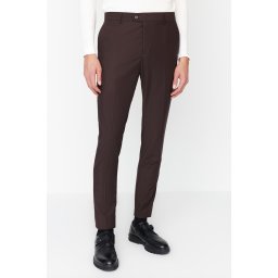 Trendyol Brown Men's Slim Fit Iron-On Trousers