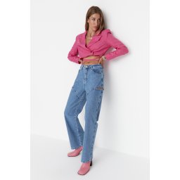 Дамски дънки. Trendyol High Waist