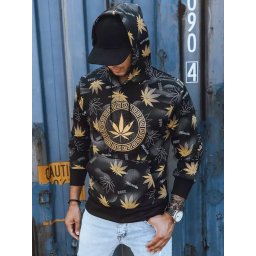 Bluza męska z nadrukiem czarna Dstreet