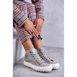 Дамски кецове BIG STAR SHOES High Warm Grey