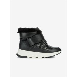 Black women's snow boots with faux fur Geox Falena - Women's
