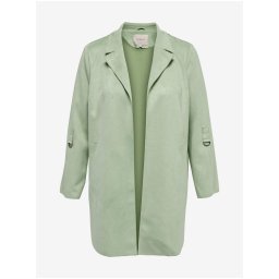 Light green women's light coat in suede finish ONLY CARMAKOMA - Women