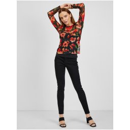 Orsay Women's Red & Black Floral T-Shirt - Women's