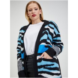 Orsay Blue-Black Women's Patterned Cardigan - Women's