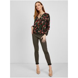 Orsay Women's Red-Black Floral Blouse - Women's