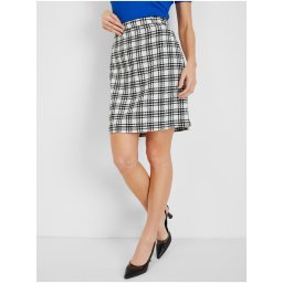 Orsay Women's Black & White Plaid Skirt - Women's