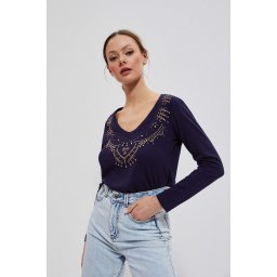 Marisse Blouse Z-Ts-3663 Navy