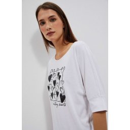 Marisse Women's T-Shirt L-Ts-4030 White