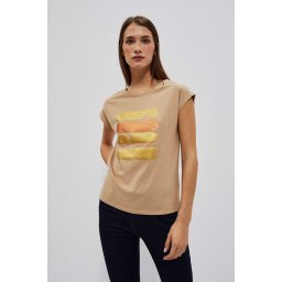 Marisse Women's T-Shirt L-Ts-4038 D.Beige