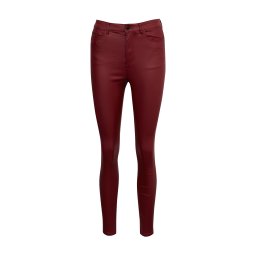 Orsay Burgundy Women's Leatherette Trousers - Ladies