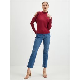 Orsay Burgundy Women's Sweater with Cutouts - Women's