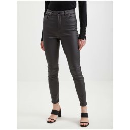 Orsay Grey Women's Leatherette Trousers - Women's