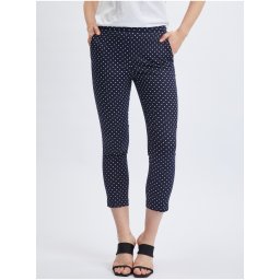 Orsay Women's Navy Blue Three-Quarter Polka Dot Trousers - Women's