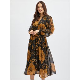 Orsay Brown-Black Women's Floral Midis Dress - Women's