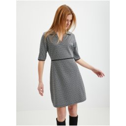 Orsay Black Women's Patterned Sweater Dress - Women's