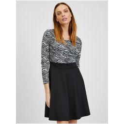 Orsay White-Black Women's Patterned Dress - Women's