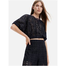 DESIGUAL BLACK WOMAN SHORT SLEEVE T-SHIRT