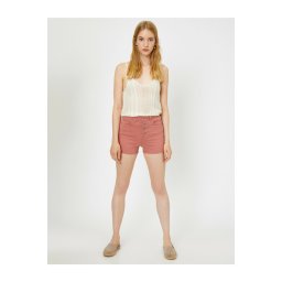 Koton Women's Button Detailed Shorts