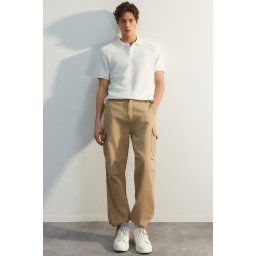 Trendyol Limited Edition Mink Loose Fit Tied Leg Cargo Pants